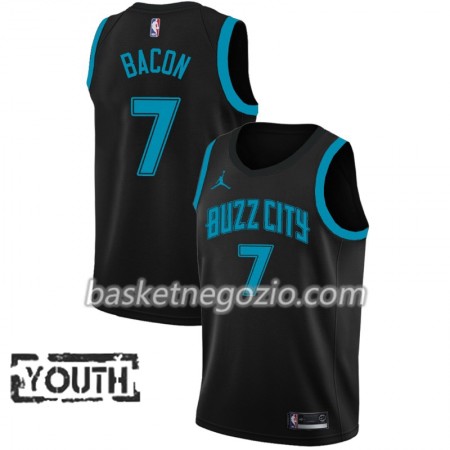 Canotte Bambino Charlotte Hornets Dwayne Bacon 7 2018-19 Jordan Brand City Edition Nero Swingman